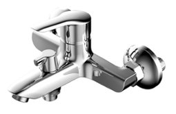 Смеситель для ванны/душа SmartSant Лайф керамический переключатель, с аксессуарами хром SM243503AA