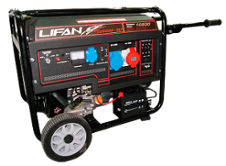 Генератор бензиновый электрический стартер Lifan 10500E-3U 