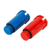 Пробка полипропиленовая удлиненная PP-R 1/2" НР Valfex красная +синяя (10192020)