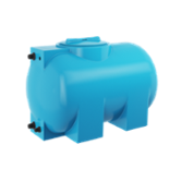 Емкость для воды цилиндрическая  200л горизонтальная синяя АКВАТЕК АТН (1-16-2555)