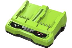Быстрое зарядное устройство для 2-х аккумуляторов 40V GreenWorks (2938807)