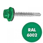 Саморез для крепления кровельных материалов 4,8х29 RAL 6002 цвет светло-зелёный СтройКреп