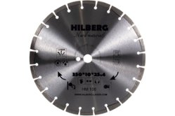 Круг алмазный отрезной сегментный Hard Materials Laser (350x25.4 мм) Hilberg (HM108)