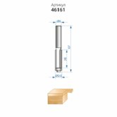 Фреза кромочная прямая (9.5х25 мм; хвостовик 8 мм) по дереву Энкор (46161)