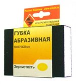 ГУБКА АБРАЗИВНАЯ ЧЕТЫРЕХСТОРОННЯЯ Энкор (100Х70Х25ММ) К60 (20501)