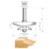 Фреза фигирейная горизонтальная двухсторонняя (Ø 79.4х25.4 мм; хвостовик 12 мм) по дереву Энкор (9332) 
