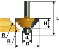 Фреза кромочная калевочная (ф 33,3х13 мм; R 4 мм; хвостовик 8 мм) по дереву Энкор (46268)