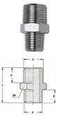 Переходник папа 1/8" - папа 3/8" 1222/3 290/3 M1/8*M3/8 GAV (23962)