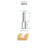 Фреза пазовая прямая (Ø 15х25мм хвостовик 8мм) по дереву Энкор (46015)