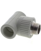 Тройник полипропиленовый комбинированный PP-R 20 мм х 1/2"НР VALFEX серый (00010128020Г)