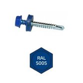 Саморез для крепления кровельных материалов 4,8х29 RAL 5005 цвет синий СтройКреп