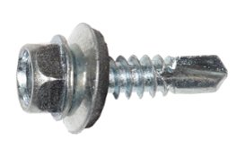 Саморез для крепления кровельных материалов 6,3х 25 цинк 15шт СтройКреп (6191)