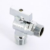 Миникран шаровой 1/2"х1/2" MM угловой хром UNI-FITT (180C2000)