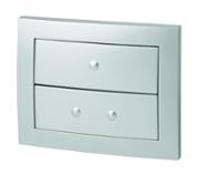 Клавиша управления слива, прямоуг., хром матовый