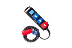 Промышленный удлинитель на колодке Атлант КГ 5x2,5 20м 1x380В 32А CEE 5P/2x220В 16А CEE 3P /1x220В (80036)