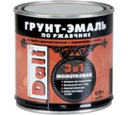 Грунт-эмаль по ржавчине Dali 3 в 1 молотковая зеленая 0.75 л