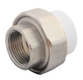 Муфта полипропиленовая разъемная PP-R 20 мм x 3/4"ВР белая VALFEX (10155120)