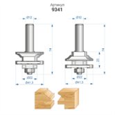 Набор фрез комбинированных рамочных (2 шт; 41.3х23 мм; R 12 мм; хвостовик 12 мм) по дереву Энкор (9341)