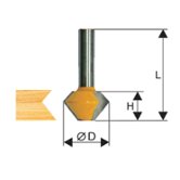 Фреза кромочная конусная (Ø 38,1х22,2 мм; 45°; хвостовик 12 мм) Энкор (10641)