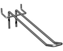 Крючок для перфорации хромированный двойной 300мм Энкор (22441)