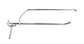 Крючок хромированный 200мм одинарный с ценникодержателем Энкор (22476)