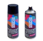 Аэрозольная эмаль для пластика DECORIX 520 мл, черный матовый (0117-02 DX)