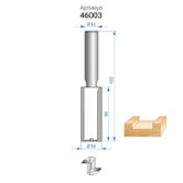 Фреза пазовая прямая прорезная (Ø19х50мм хвостовик 12мм) по дереву Энкор (46003)