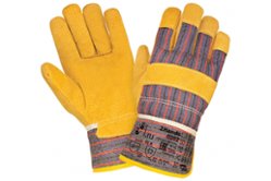 Перчатки спилковые комбинированные с искуственным мехом 2Hands (0202)