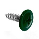 Саморез с прессшайбой RAL 6005 темно-зеленый остриё СтройКреп 4,2х19мм  