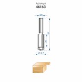 Фреза кромочная прямая (12.7х25 мм; хвостовик 8 мм) по дереву Энкор (46163)