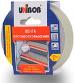 Лента клейкая противоскольжения 25ммх5м прозрачная UNIBOB (54804)