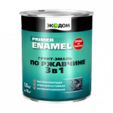 Грунт-Эмаль по ржавчине 3В1 Зеленый мох матовая ЭКОДОМ 2.5кг 
