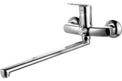 Смеситель для ванны IDDIS  длинным изливом с керамическим дивертором TORSBL2i10WA