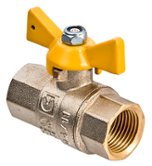 Кран шаровой газовый Valtec 3/4" FF бабочка (VT.277.N.05)