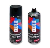 Аэрозольная эмаль термостойкая DECORIX 400 мл, черный (0112-01 DX)