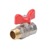 Кран шаровой 1/2" FM бабочка DIST Н311Р латунь (107-9580)