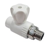 Кран шаровой для радиаторов прямой PP-R 20 мм х 1/2 НР VALFEX серый (10149020Г)