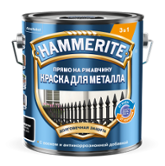 Гладкая алкидная краска для металла Hammerite "Прямо на ржавчину", красная, 0.25 л	