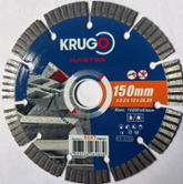 Круг алмазный KRUGO ø150x2.2x12х22.2  для железобетона, сегментированный