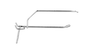 Крючок двойной хромированный 150 мм с ценникодержателем Энкор (22475)