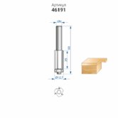 Фреза кромочная прямая (Ø 12,7х26 мм; хвостовик 8 мм) по дереву Энкор (46191)