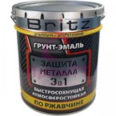 Грунт-эмаль по ржавчине Белая 3в1 Люкс БРИЦ 5кг 