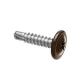 Саморез с прессшайбой RAL 8017 темно-коричневый сверло СтройКреп 4,2х16мм 