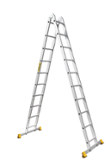 Алюминиевая двухсекционная шарнирная лестница 2x9 ступеней Алюмет (Т209)