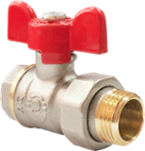 Кран шаровой VALFEX 1" FM с накидной гайкой бабочка PN 40 (VF.227.NB1.100)