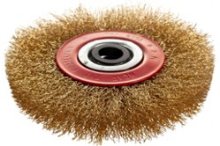 Щетка дисковая для УШМ Ø 22,2/125 мм сталь латунированная FIT (39012)