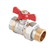 Кран шаровой с американкой (накидной гайкой) MVI AquaHit 1/2" FM , бабочка (BV.320.04)