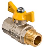 Кран шаровой газовый Valtec 1/2" FM бабочка (VT.278.N.04)