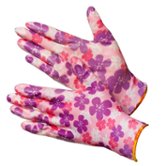Садовые перчатки расцветки Sakura с нитрилом Gward N4001 SAKURA