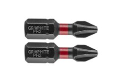 Биты ударные Graphite PH2 x 25 мм 1/4" S2 2 шт. (56H501)